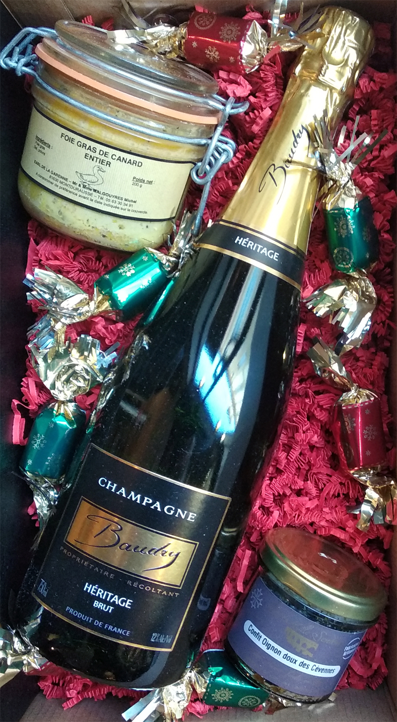 Coffret Apéritif Champagne et Foie Gras Au Brin de Paille