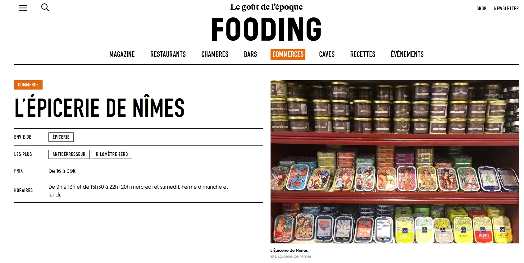le fooding guide 2022 epicerie nimes